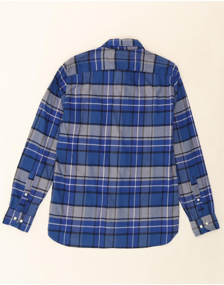 TOMMY HILFIGER Mens Regular Fit Flannel Shirt Medium Blue Check Vintage Tommy Hilfiger and Second-Hand Tommy Hilfiger from Messina Hembry 