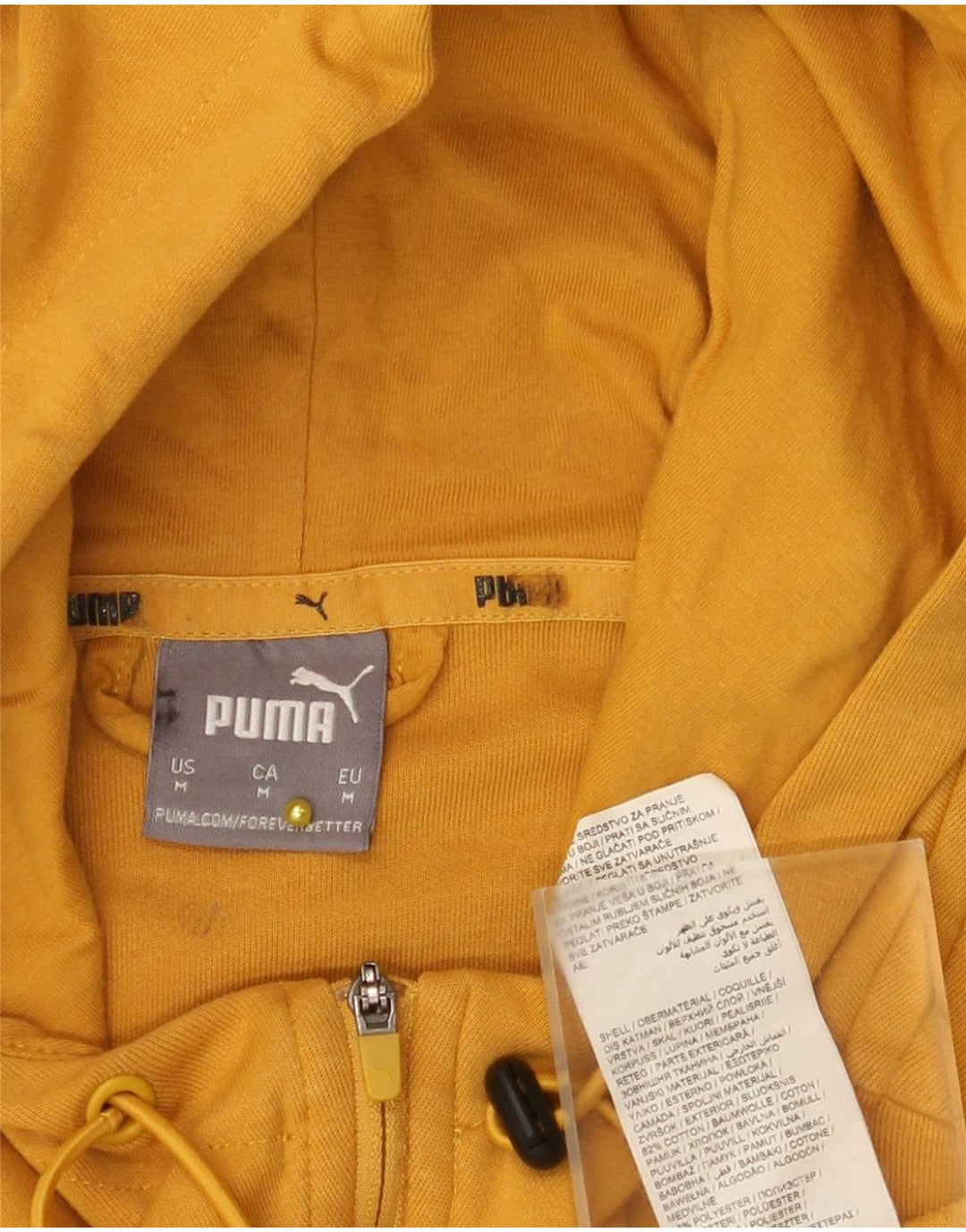 Puma muška majica s kapuljačom Srednje žuti pamuk