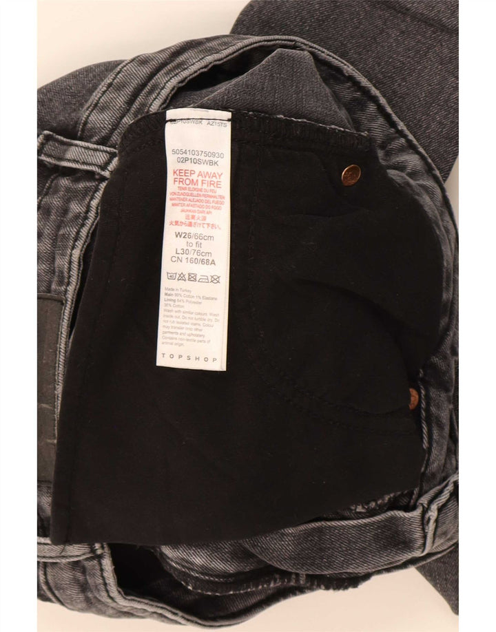 Topshop ženske uske traperice W26 L30 sivi pamuk