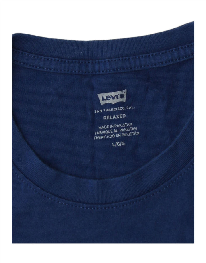 LEVI'S muška opuštena velika majica kratkih rukava s motivima tamnoplava