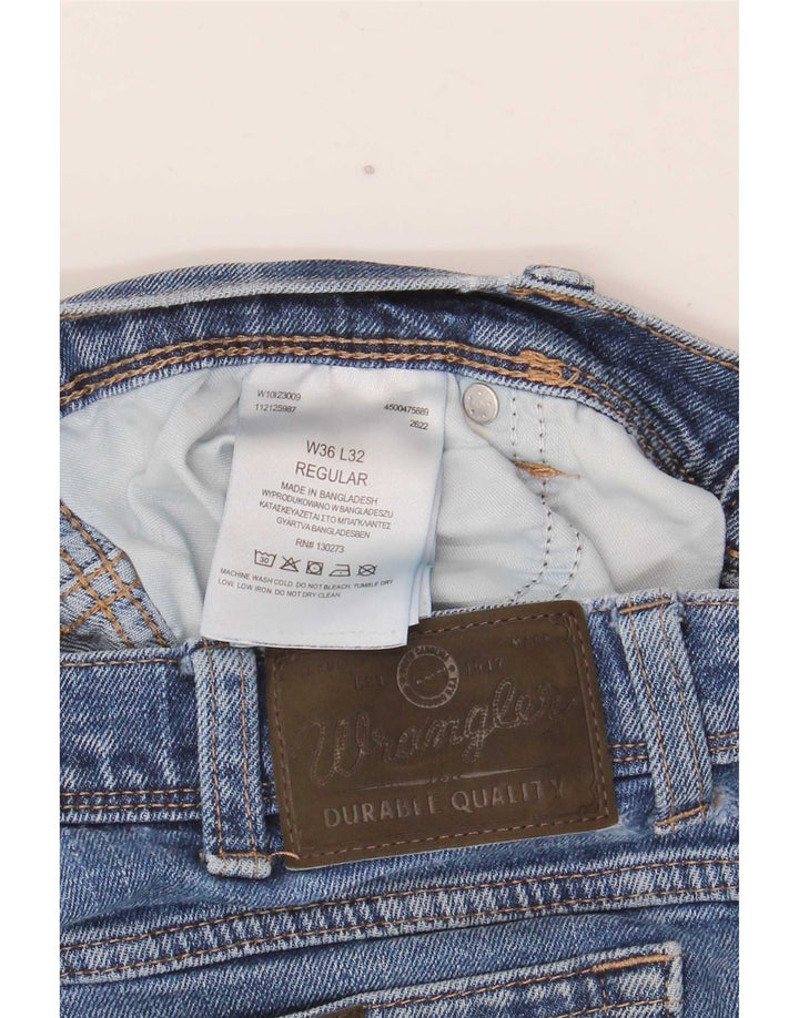 Wrangler muške obične ravne traperice W36 L32 plavi pamuk