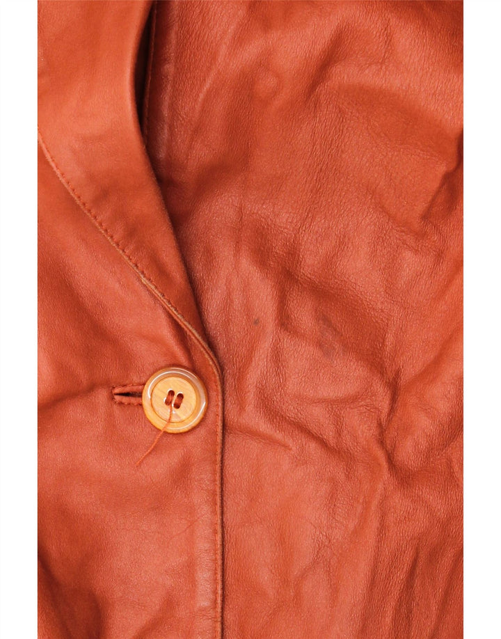 ELEGANCE PARIS Ženska jakna sa 2 gumba UK 20 2XL smeđa koža