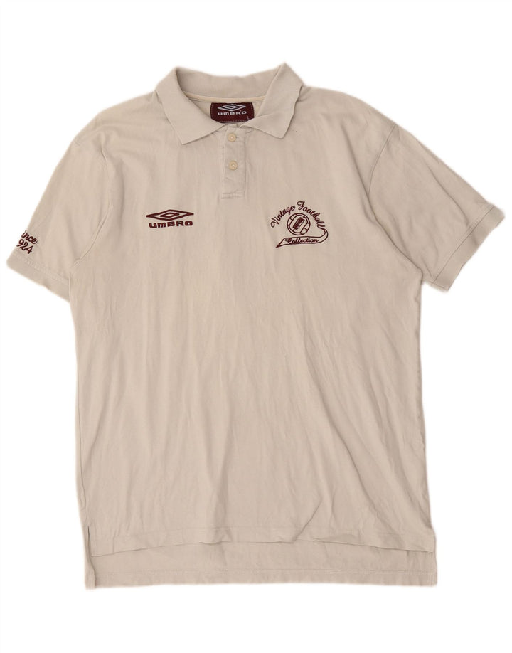 Umbro muška grafička polo majica velika bijela pamučna