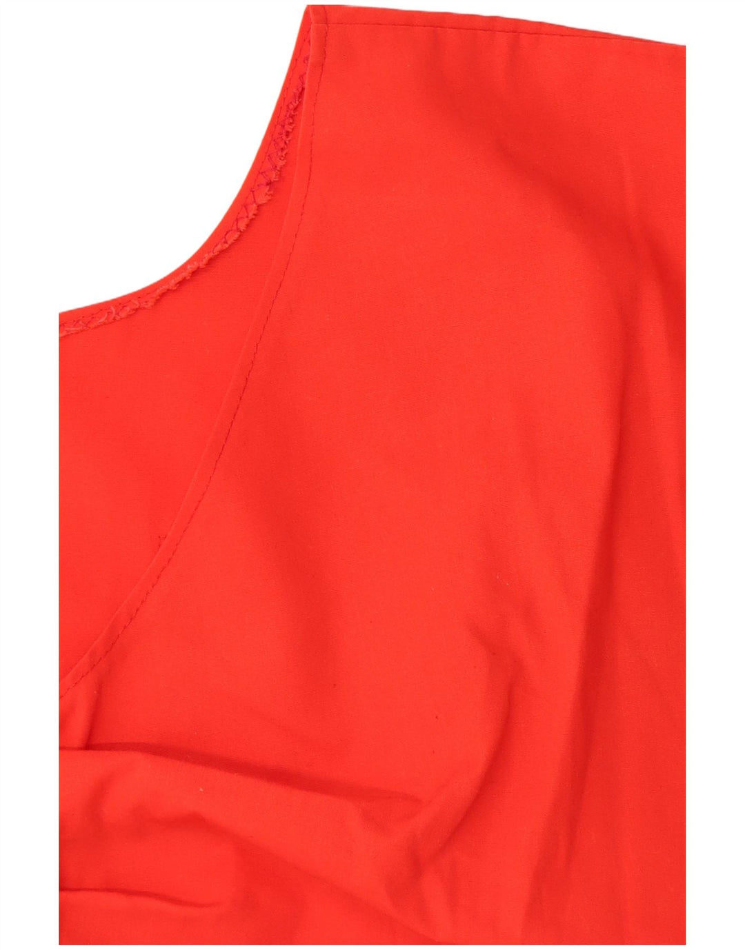 VINTAGE ženski gornji dio kratke bluze UK 16 velika crvena