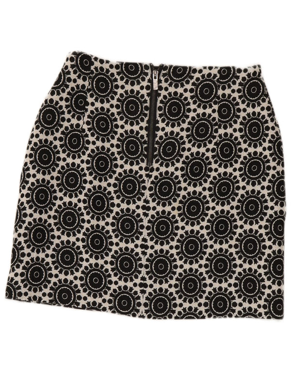 Marks & Spencer ženska pencil suknja UK 8 Mala W28 crni geometrijski pamuk
