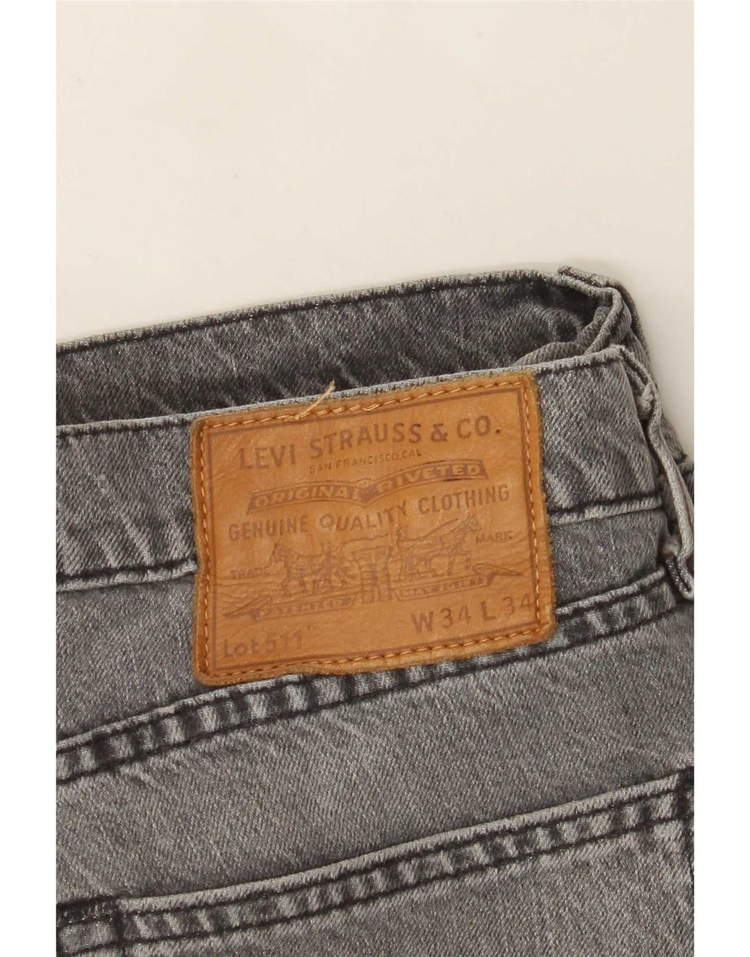 Levi's muške 511 uske traperice W34 L34 sivi pamuk