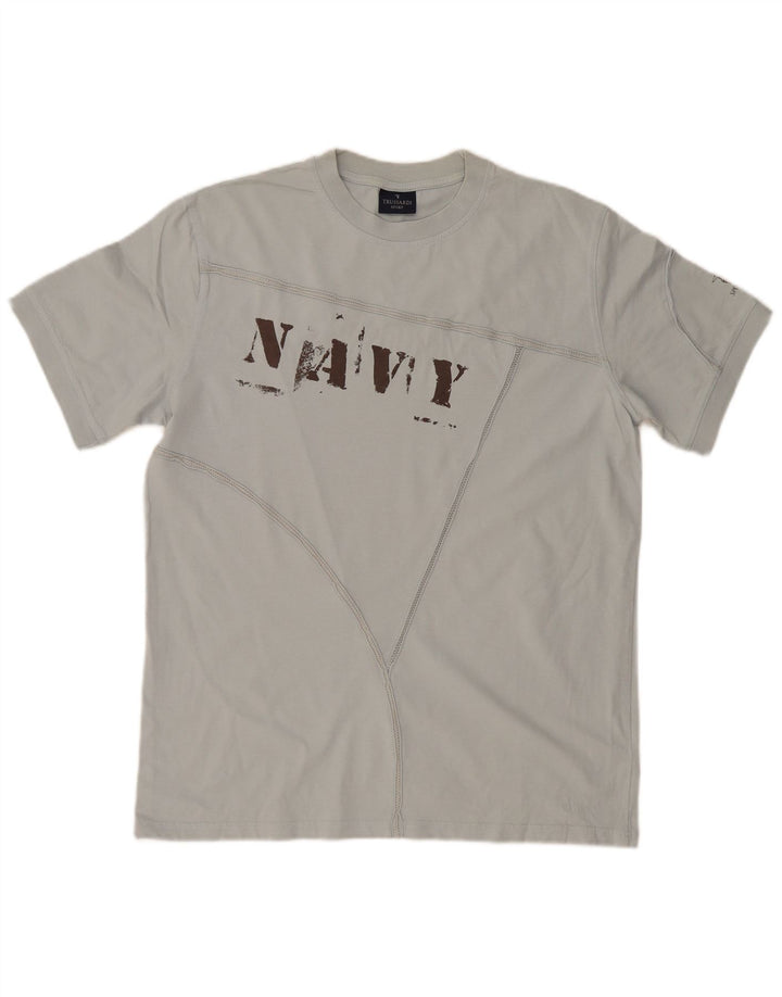 TRUSSARDI Muška majica kratkih rukava XL plavi pamuk