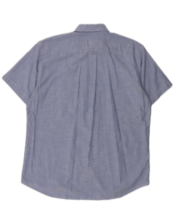 LACOSTE Muška košulja kratkih rukava Veličina 40 srednje plavi pamuk