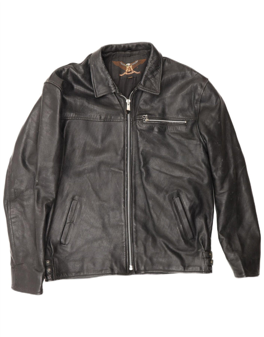 Ashy muška kožna jakna UK 44 2XL crna koža