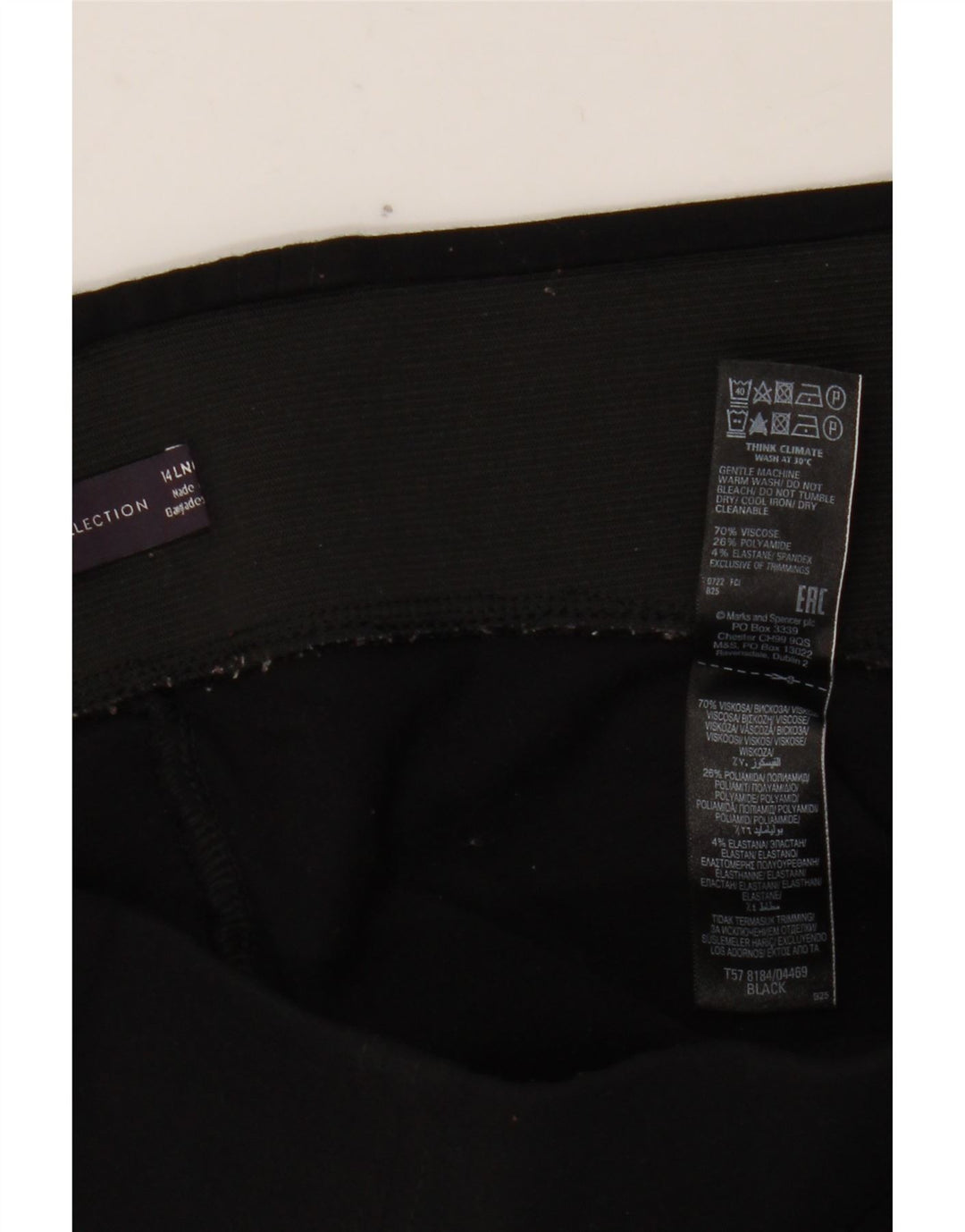 MARKS & SPENCER Ženske tajice UK 14 Velike crne viskoze