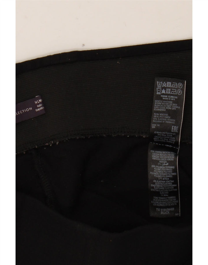 MARKS & SPENCER Ženske tajice UK 14 Velike crne viskoze