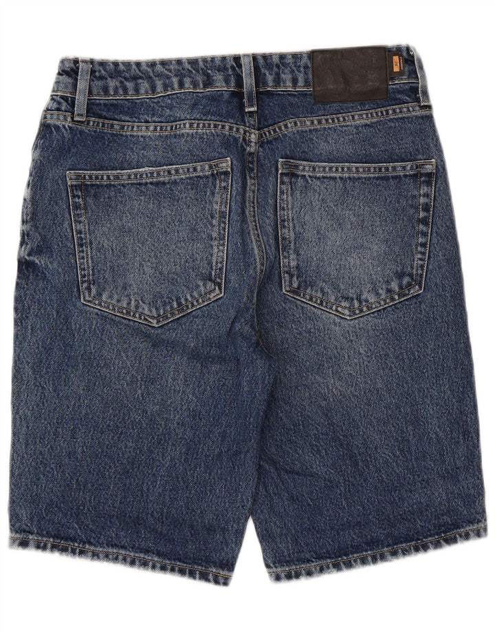 SUPERDRY Ženske traper kratke hlače W28 Srednje plavi pamuk