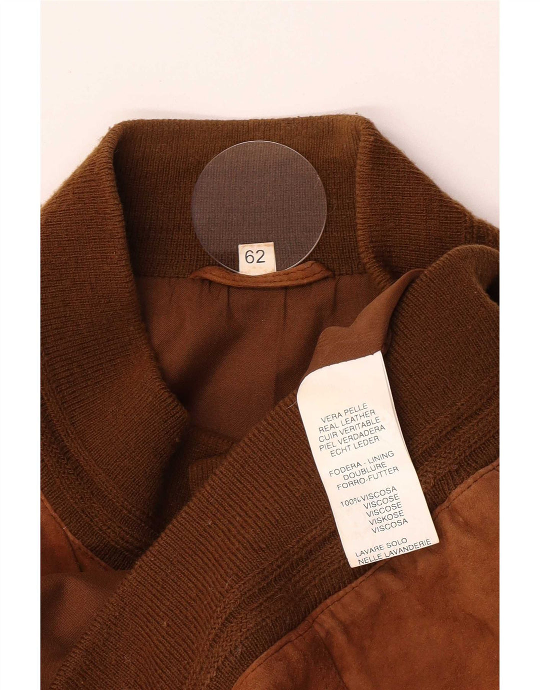 Vintage muška bomber jakna od brušene kože IT 62 5XL bež koža