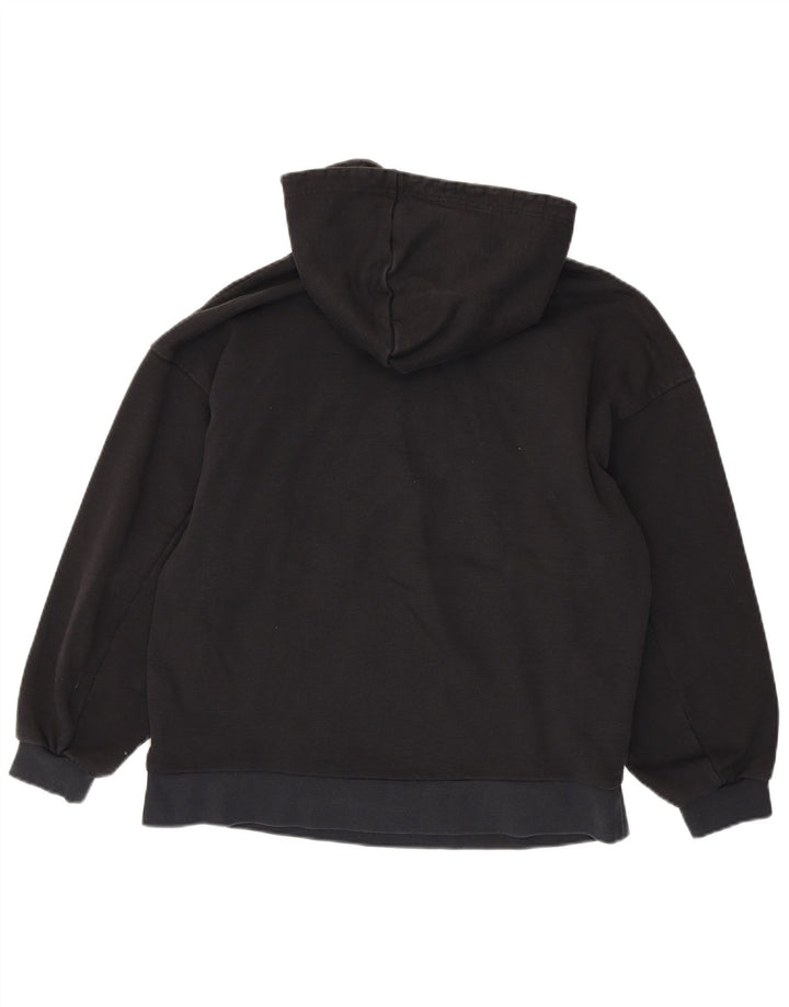 ADIDAS ženska velika majica s kapuljačom UK 10, mali crni cvjetni pamuk