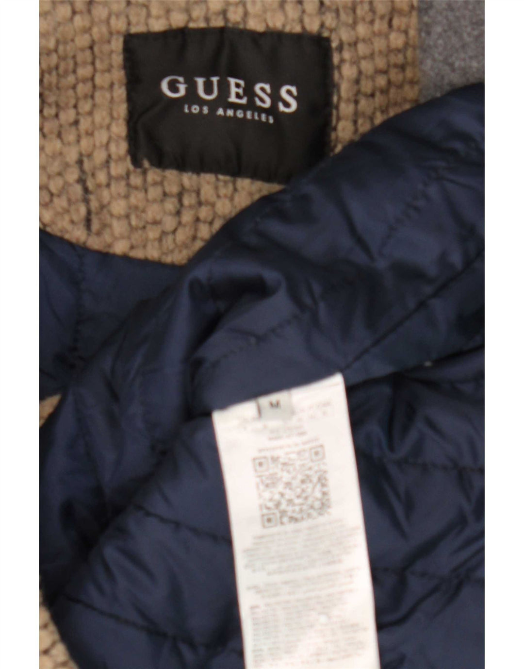 Muška jakna s kapuljačom Guess UK 38 srednje smeđi poliester