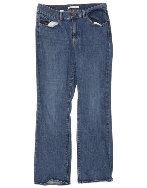 Levi's ženske traperice s klasičnim bootcutom US 10 Large W30 L30 plavi pamuk