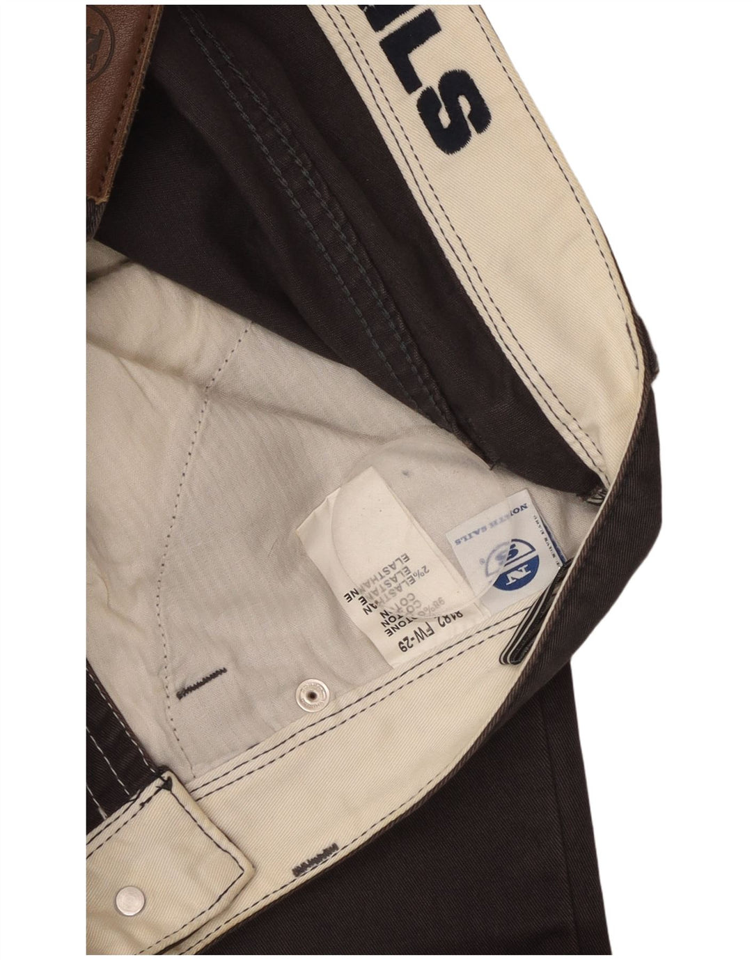 NORTH SAILS Muške ravne ležerne hlače W32 L34 Sivi pamuk