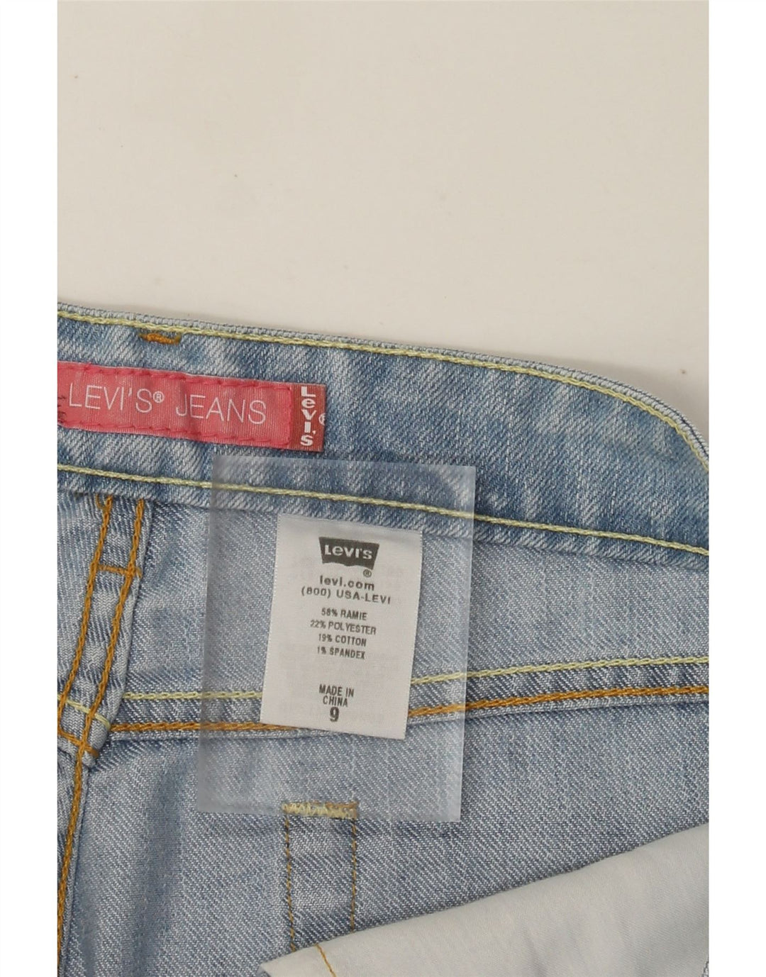 Levi's ženske bermuda traper kratke hlače US 9 Medium W32 Blue Ramie