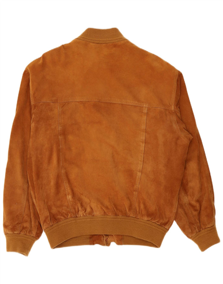 Vintage muška bomber jakna od brušene kože IT 54 2XL smeđa koža