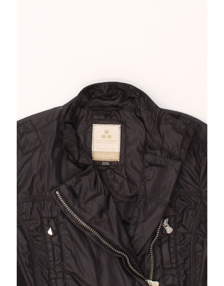 PEUTEREY Girls Crop Bomber Jacket 11-12 Years 3XL Black Polyamide Vintage PEUTEREY and Second-Hand PEUTEREY from Messina Hembry 