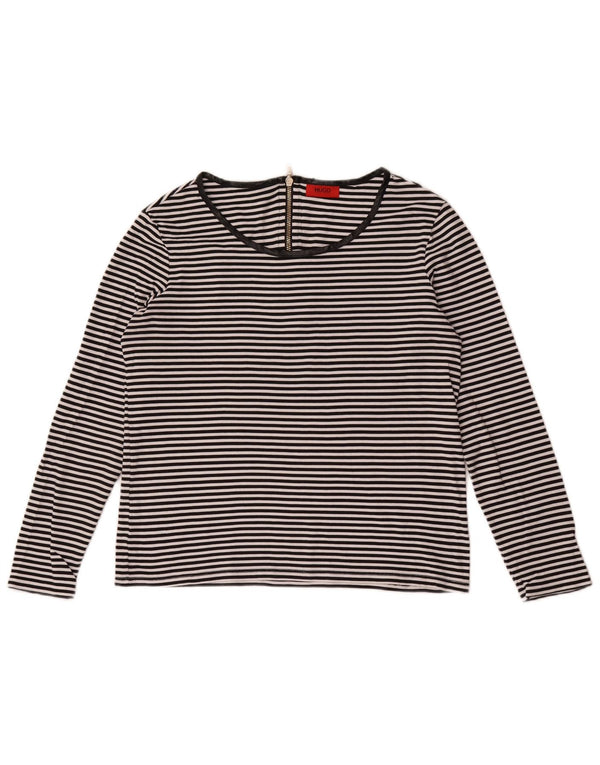 Hugo Boss ženska majica dugih rukava UK 12 srednje crne na pruge