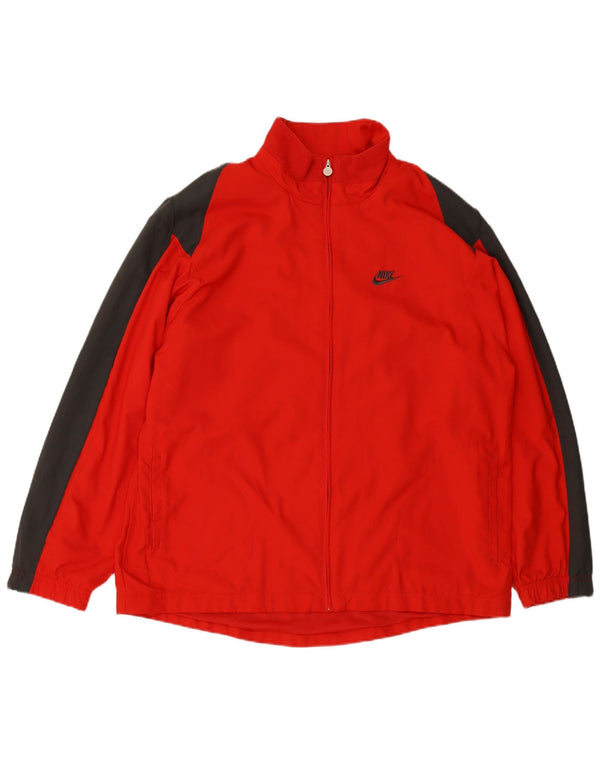 NIKE Muška trenirka Gornja jakna UK 44/46 XL Red Colourblock poliester