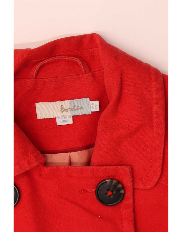 Boden ženski graškasti kaput UK 12 Medium Red Cotton