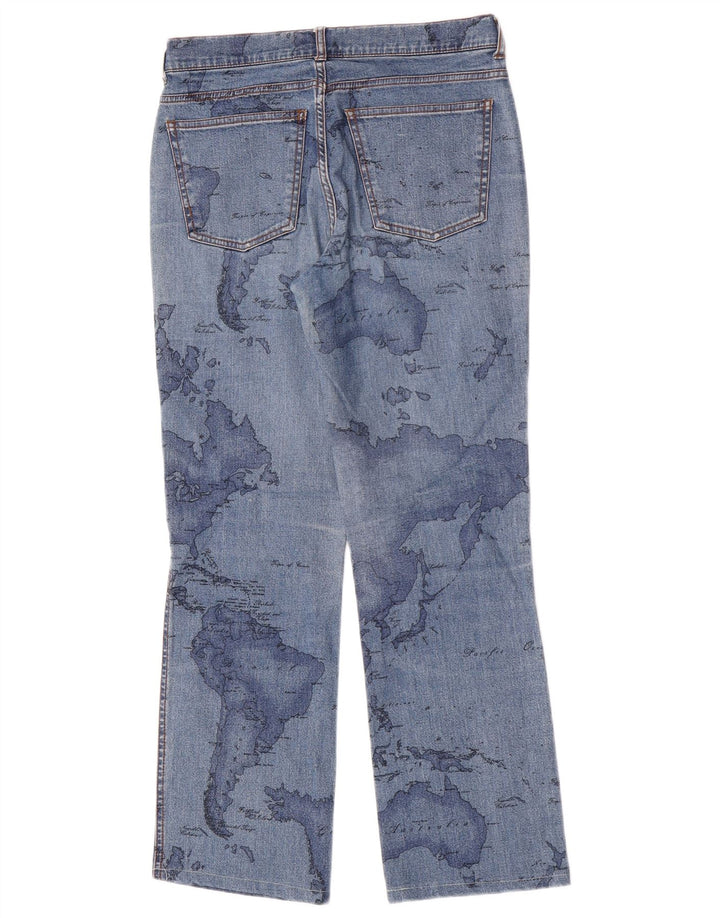 ALVIERO MARTINI Ženske Graphic Bootcut traperice W27 L27 Plavi pamuk