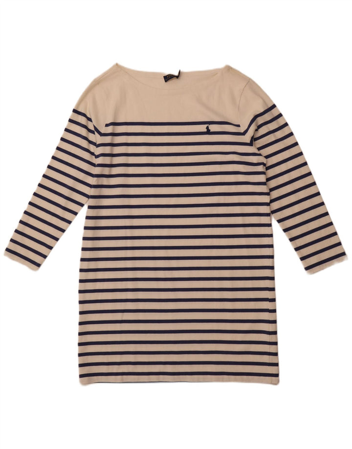 POLO RALPH LAUREN Ženska majica dugih rukava UK 18 XL Bijela prugasta