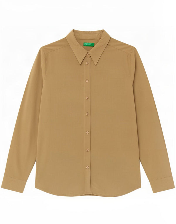 Benetton ženska košulja bluza UK 14 Srednje zelena viskoza
