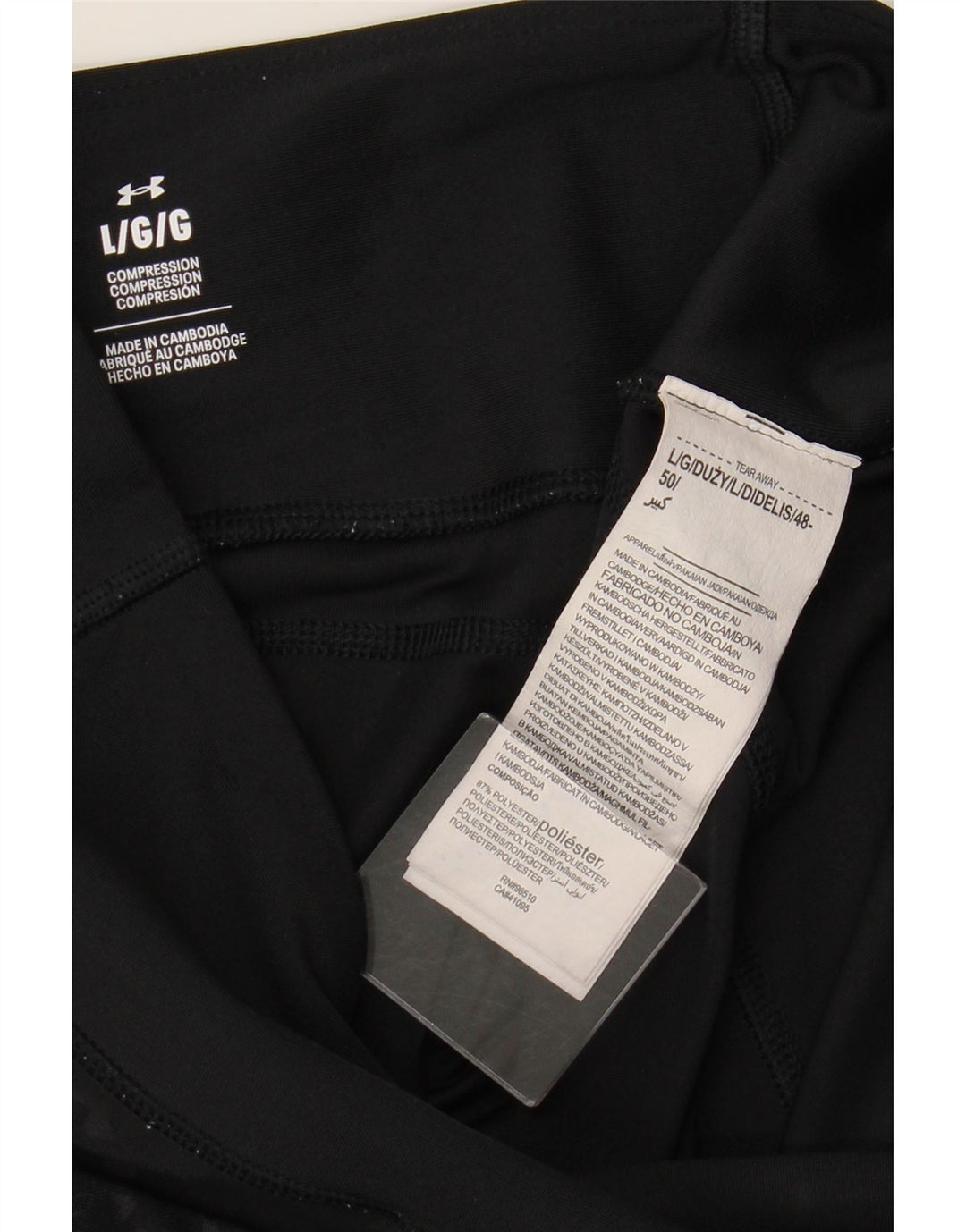 UNDER ARMOUR Ženske tajice velike crne poliesterske boje