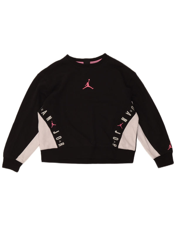 Jordan Girls Graphic Sweatshirt Džemper 13-14 godina XL Black Colourblock
