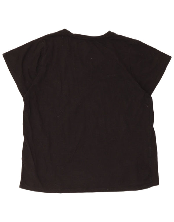 Dkny Ženska obična majica kratkih rukava UK 18 XL crni pamuk