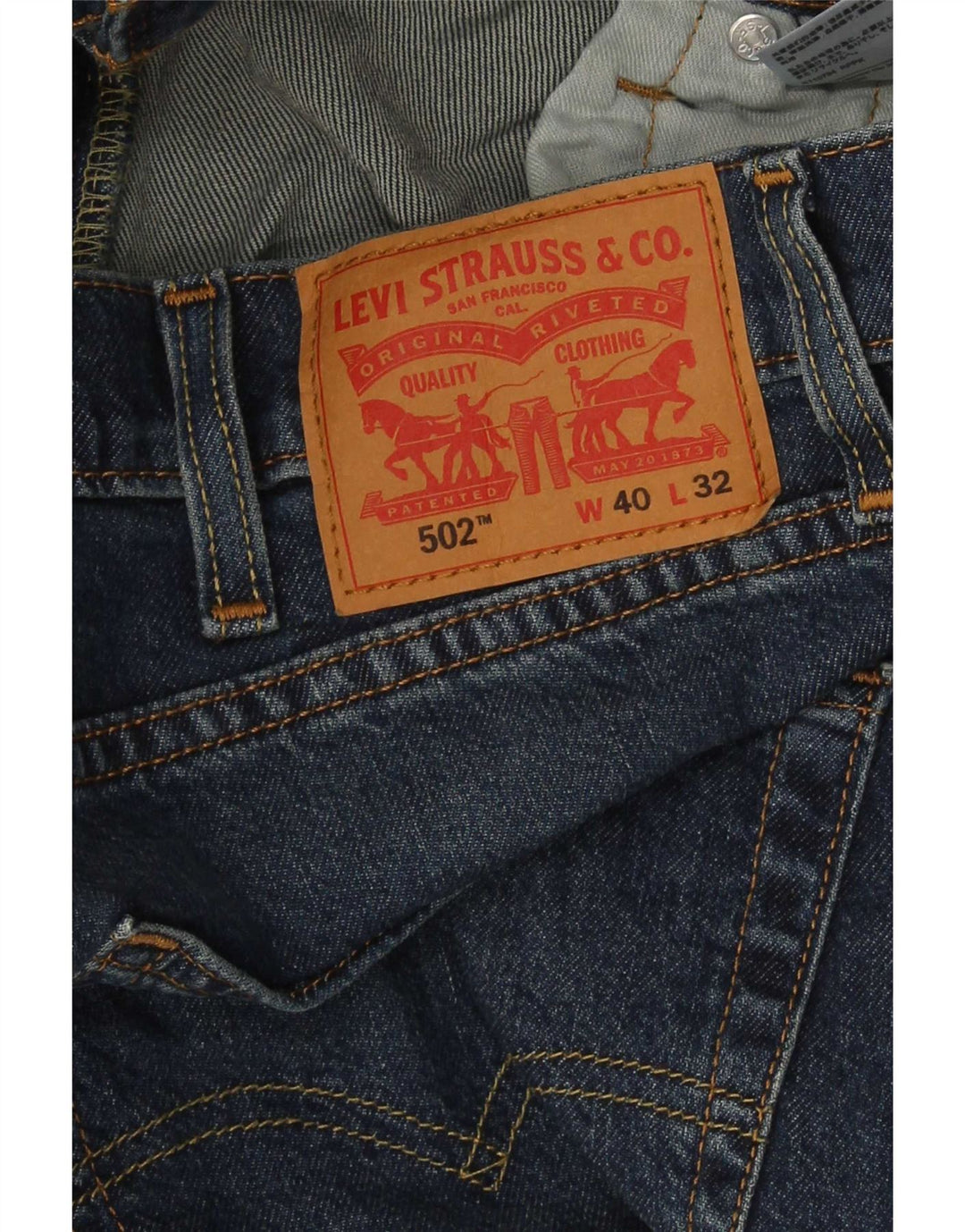 Levi's muške 502 sužene traperice W40 L32 plave