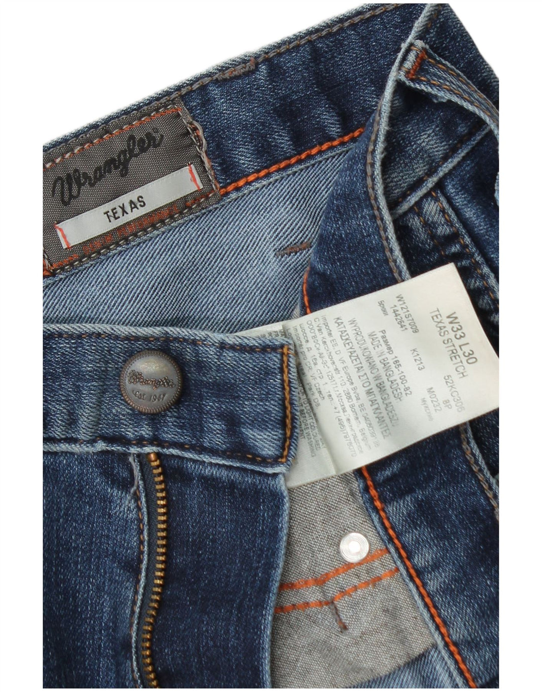 Wrangler ženske teksaške ravne traperice W33 L30 plavi pamuk