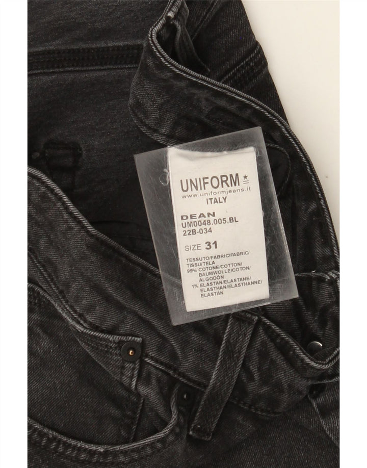Muška uniforma Dean Slim Jeans W31 L26 crni pamuk