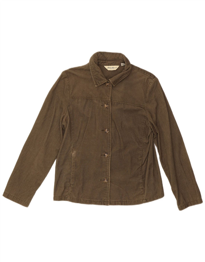 Eddie Bauer Ženska jakna od samta UK 14 Srednji kaki pamuk