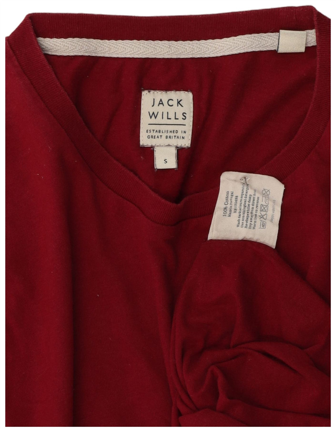 Jack Wills Muška majica kratkih rukava s grafičkim motivima, mali crveni pamuk