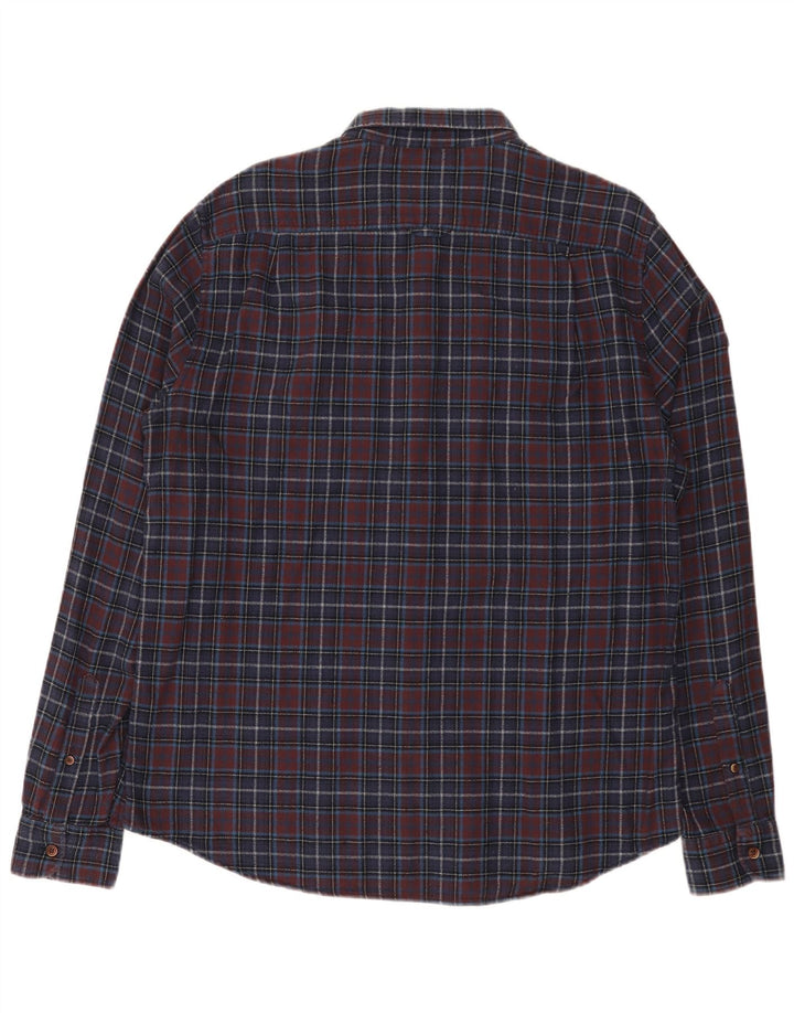 Superdry muška flanelska košulja standardnog kroja 2XL tamnoplava karirana