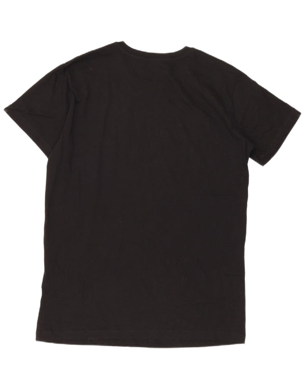 Diesel Mens Graphic T-Shirt Top Small Black Cotton