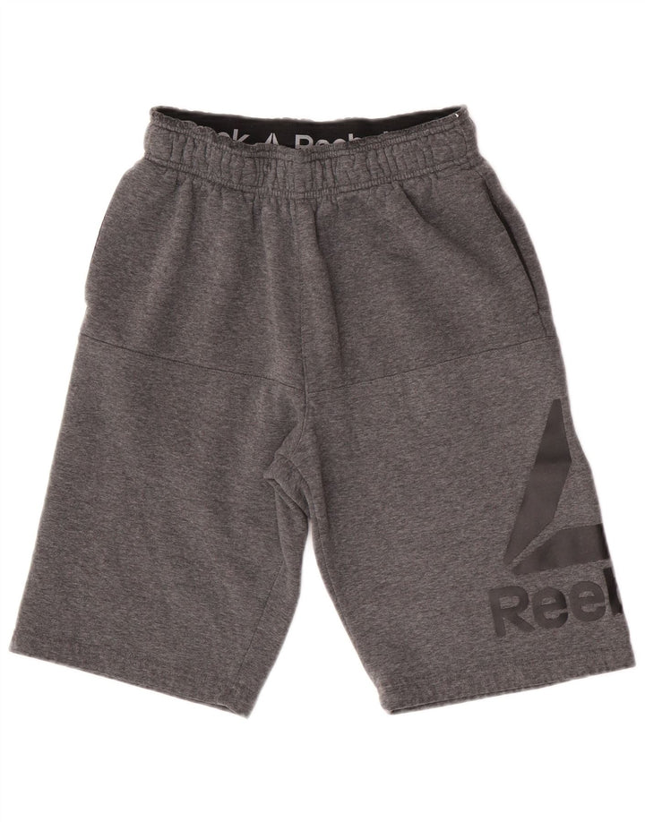 Reebok muške kratke sportske kratke hlače s grafičkim motivima male sive pamučne boje
