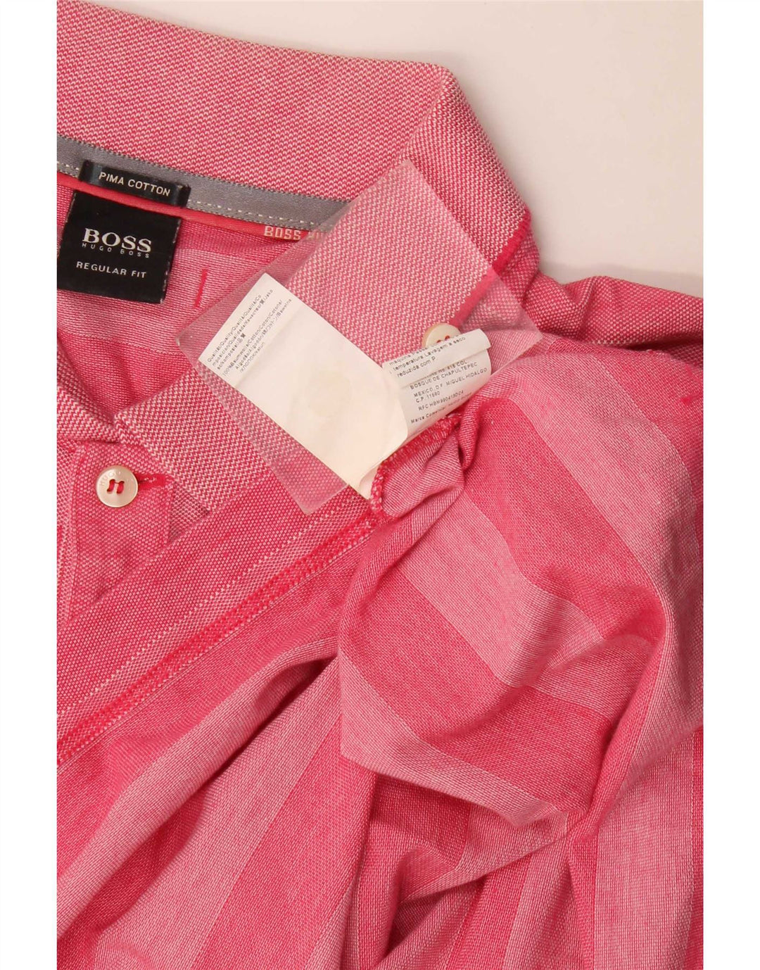 Hugo Boss muška polo majica srednjeg kroja, pamuk na ružičaste pruge