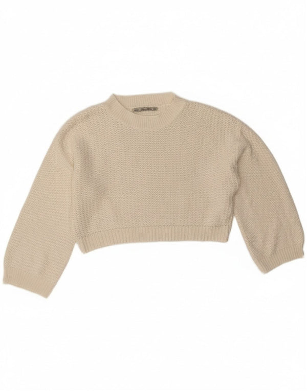 Zara ženski pulover širokog kroja s okruglim izrezom UK 16 Large Off White