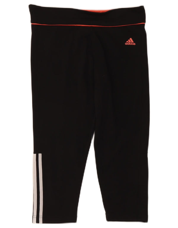 Adidas ženske Climalite Capri tajice UK 12/14 Srednje crni poliester