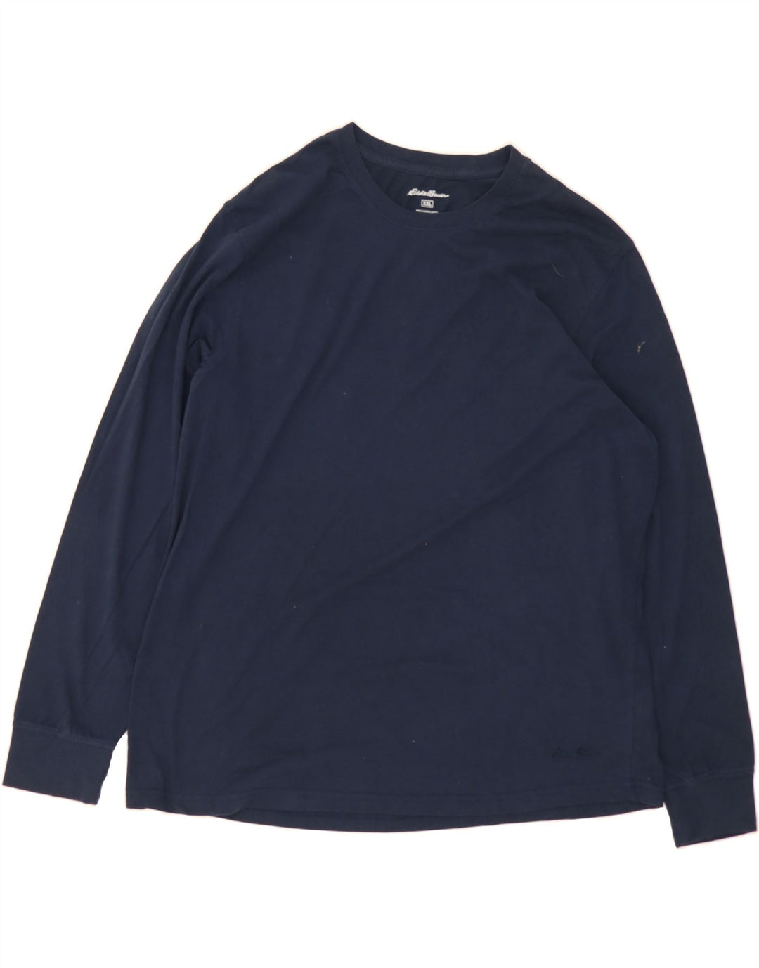 EDDIE BAUER Mens Top Long Sleeve 2XL Navy Blue Cotton Vintage Eddie Bauer and Second-Hand Eddie Bauer from Messina Hembry 