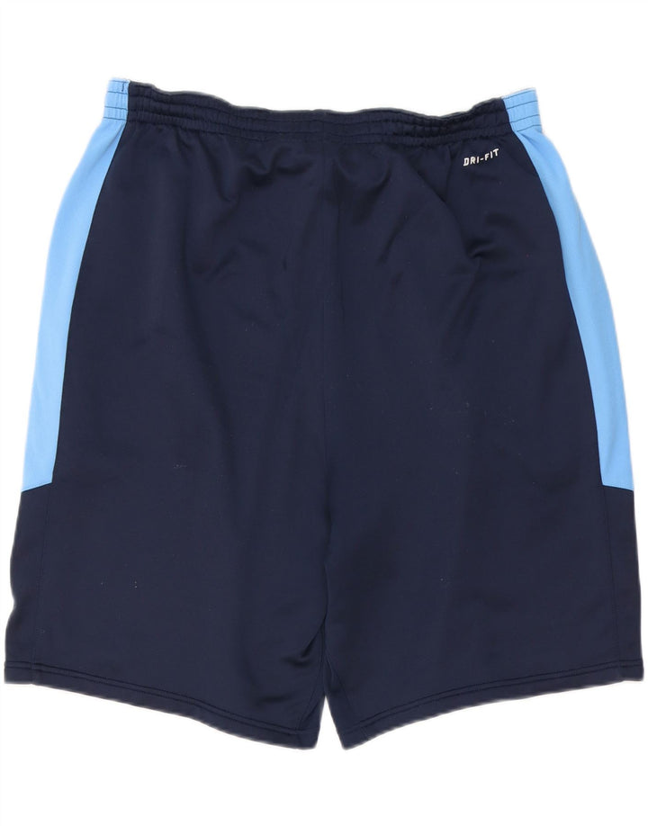 NIKE muške Dri Fit sportske kratke hlače 2XL tamnoplavi poliester u boji