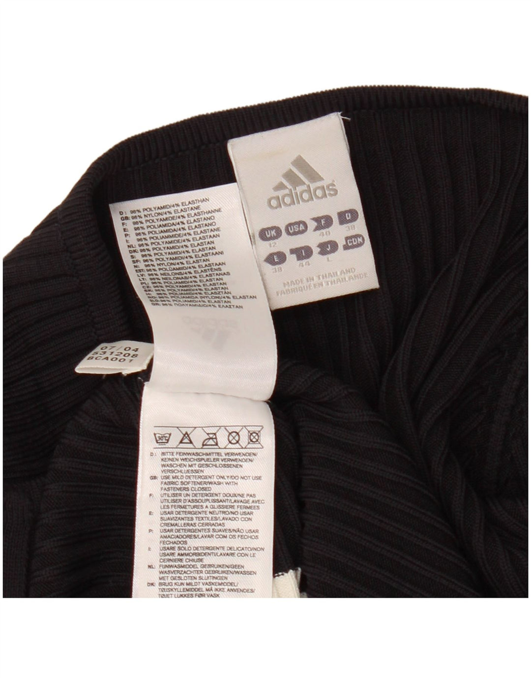 ADIDAS ženski kardigan pulover UK 12 Srednji crni najlon