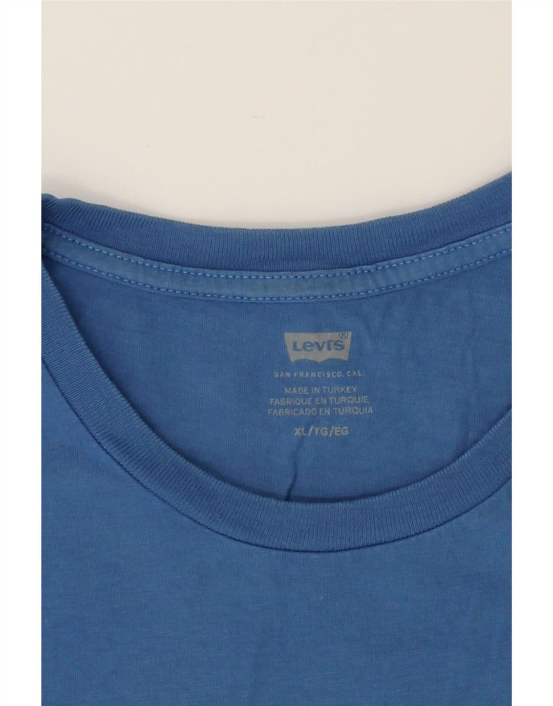 LEVI'S Mens Graphic T-Shirt Top XL Blue Cotton Vintage Levi's and Second-Hand Levi's from Messina Hembry 