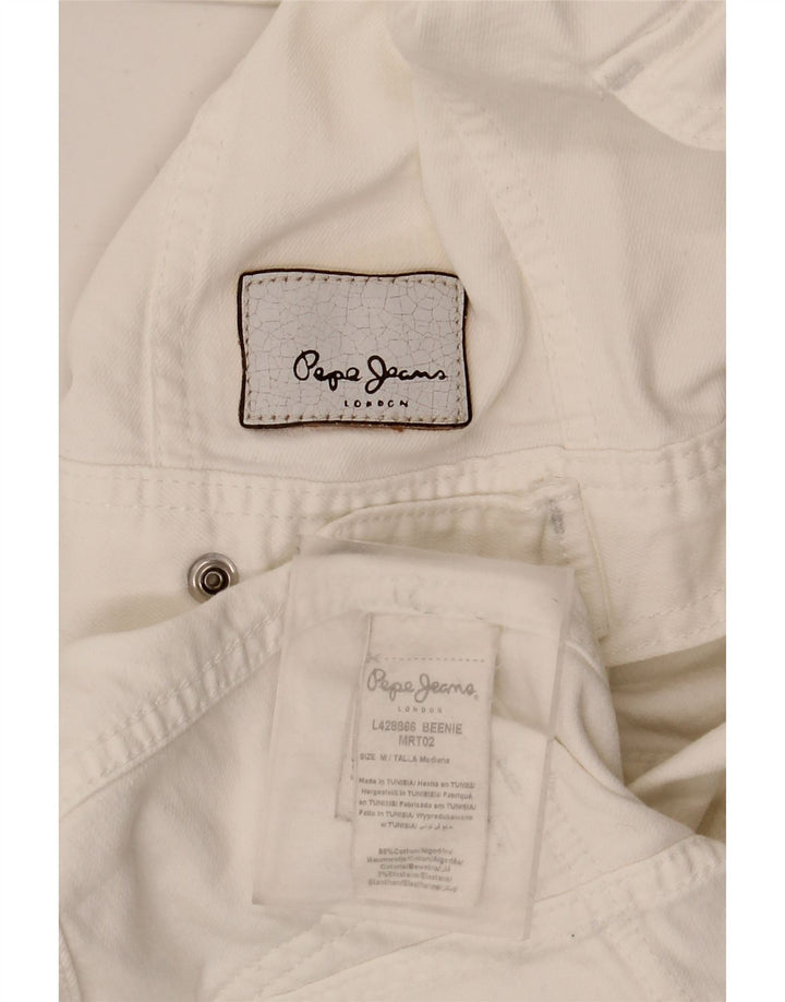 PEPE Jeans Ženska skraćena traper jakna UK 12 Srednje bijeli pamuk