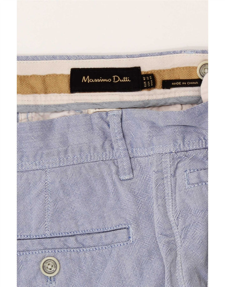 Massimo Dutti muške chino kratke hlače EU 42 Large W32 plavi pamuk